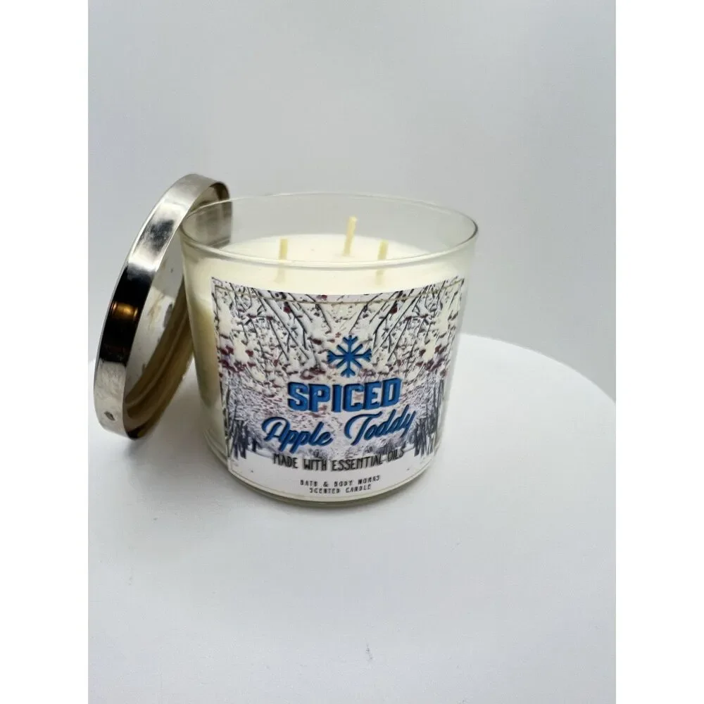 “SPICED APPLE TODDY” 3-Wick Candle Bath & Body Works NEW